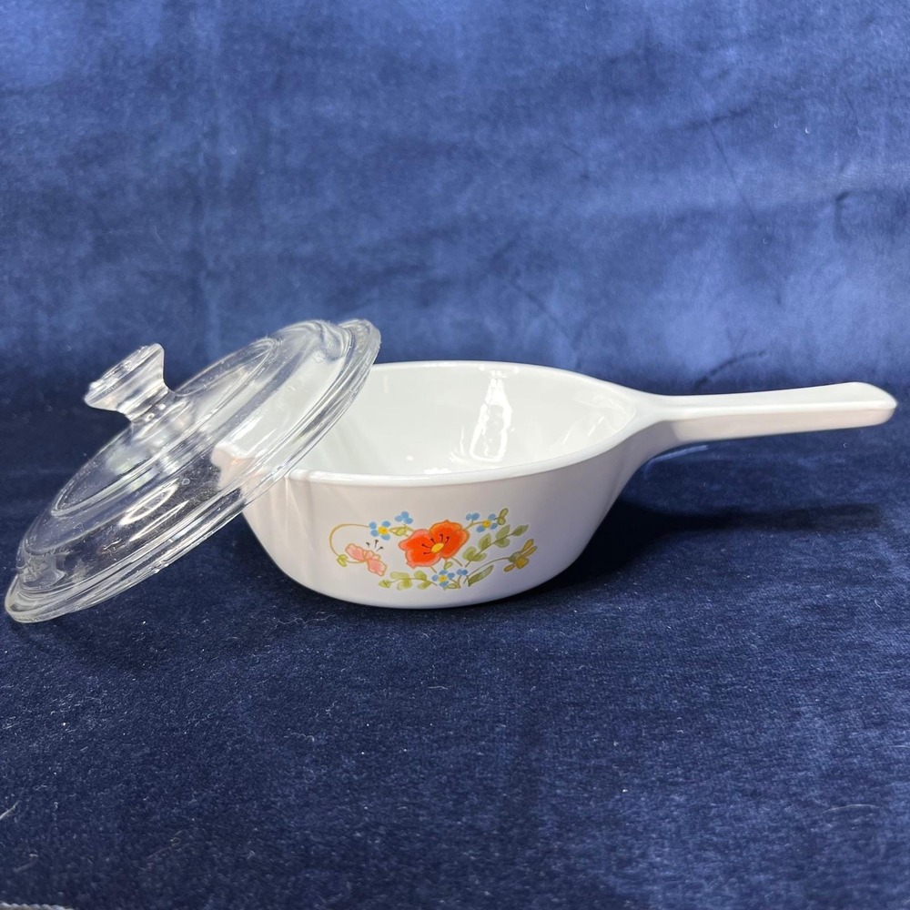 Vintage Corning Ware Wildflower Pattern | 1.5 pt Saucepan Lid | Cottage Grandma